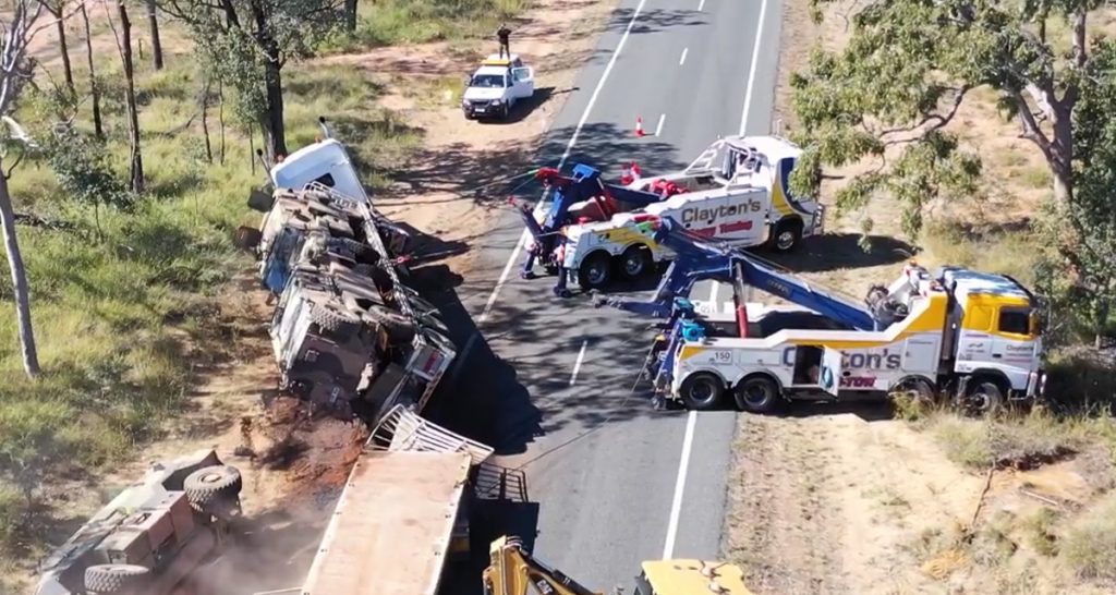 Rockhampton-B-Double-Roll-over