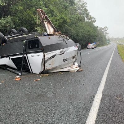 Bruce Highway Nambour Caravan Crash