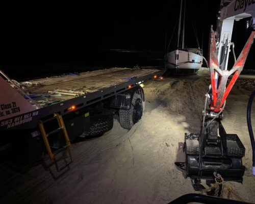 Excavator Beach Recovery